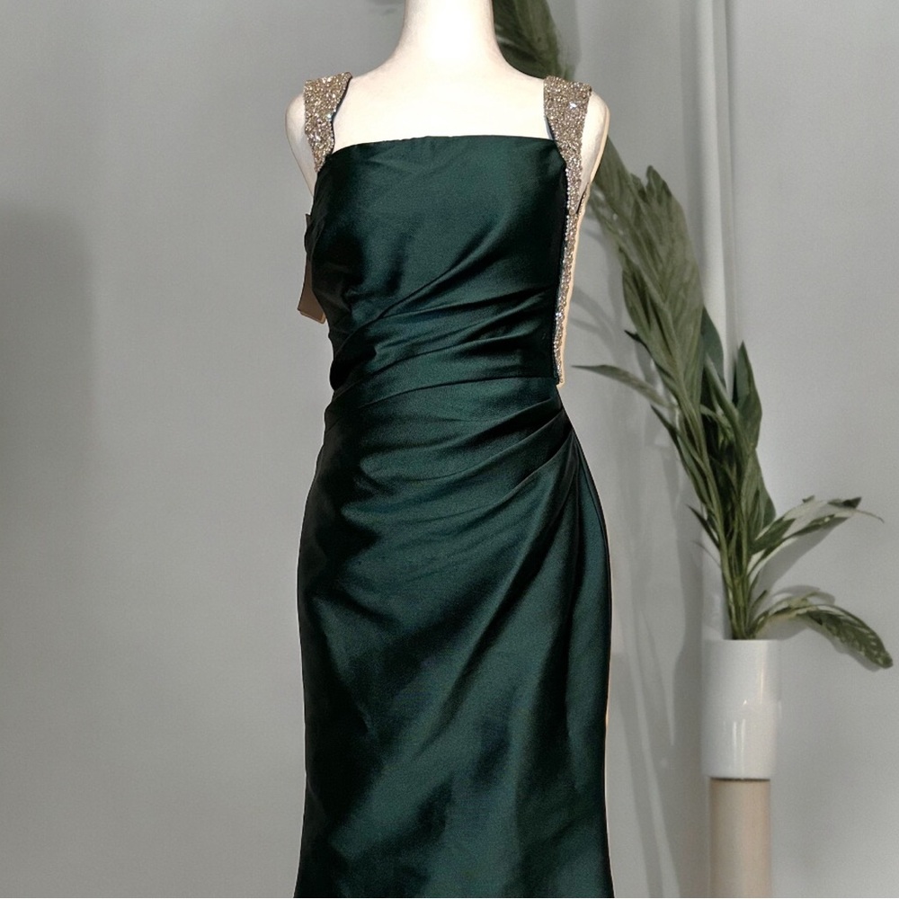 REEM ACRA Mikado Pique Gown